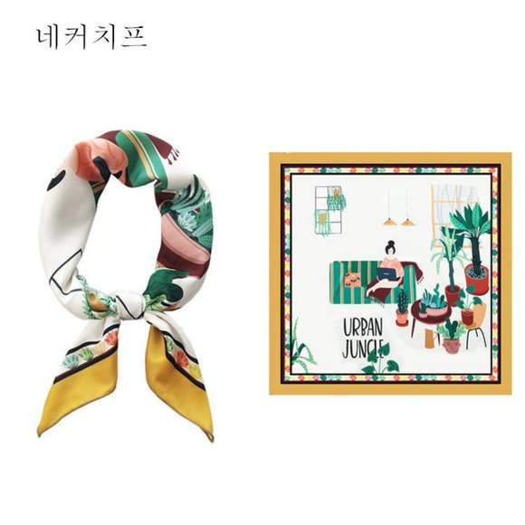 💕LAST One Plants Girl Art Illustration scarf - Picture 3 of 7